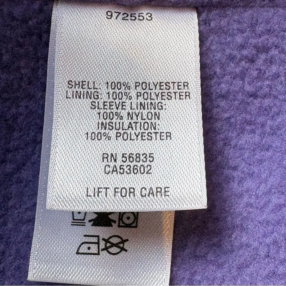 Cabela's Women's Purple Jacket Full Zip Fleece Lined Size Small